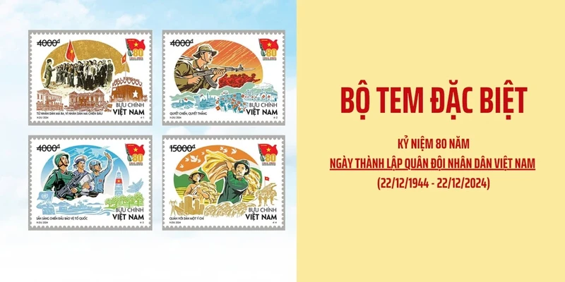 Une collection de timbres commémore le 80e anniversaire de la fondation de l Armée populaire du Vietnam