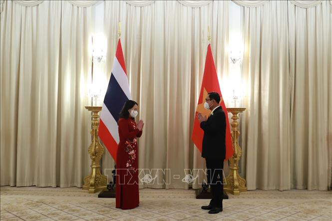 越南国家副主席武氏映春会见泰国总理巴育·占奥差