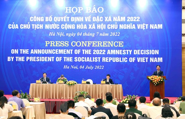 越南国家主席办公厅对外公布2022年国家主席特赦令