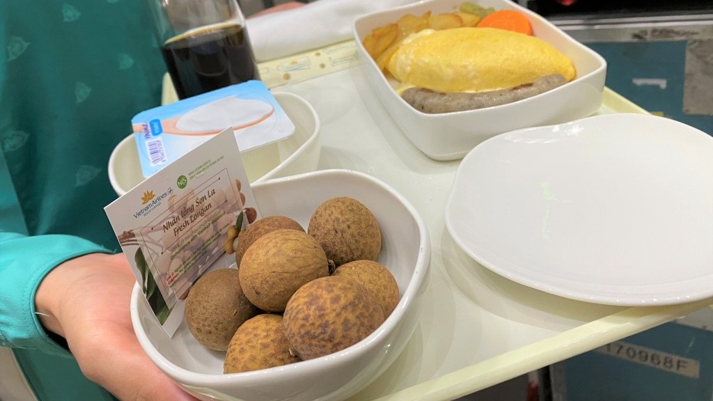 越航将山罗省龙眼纳入飞机餐