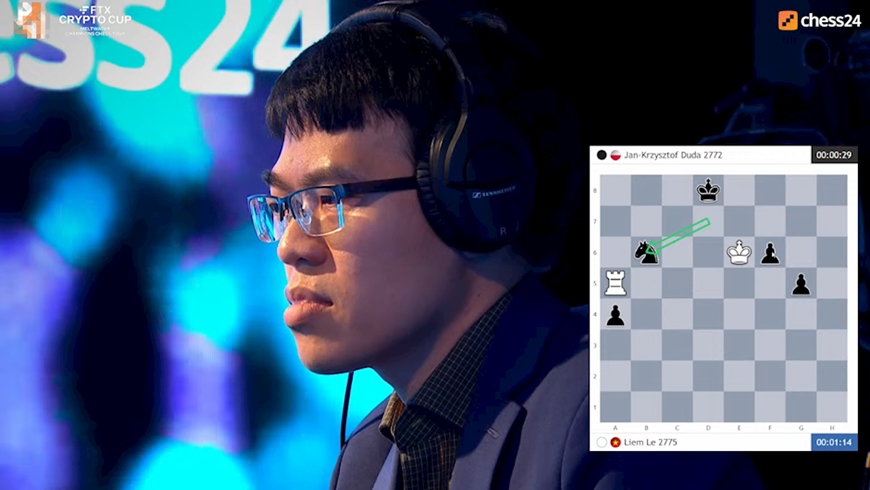 越南棋手黎光廉在4个月内连续两次击败世界冠军