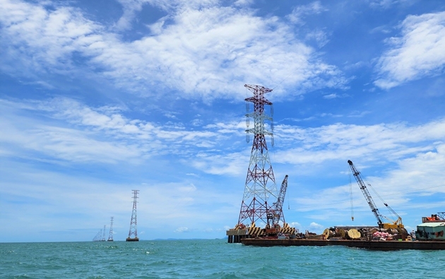 东南亚最长220千伏跨海输电线路工程即将完工