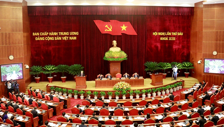 越共第十三届中央委员会第六次全体会议在河内隆重开幕