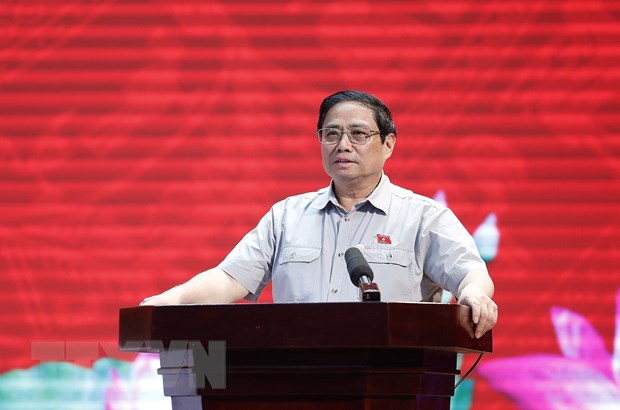 范明正总理与芹苴市选民会面