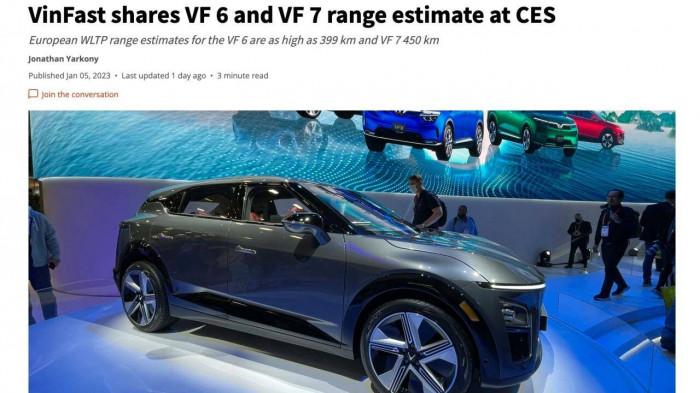 VinFast电动车在CES 2023上获国际媒体盛赞