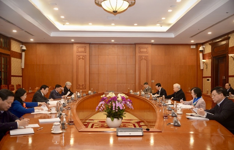 阮富仲总书记主持召开书记处会议总结癸卯年春节组织工作