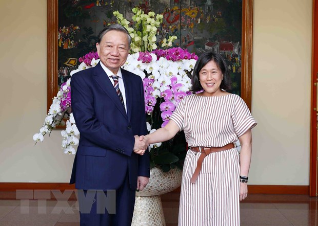 越南公安部部长苏林会见美国贸易代表凯瑟琳•戴