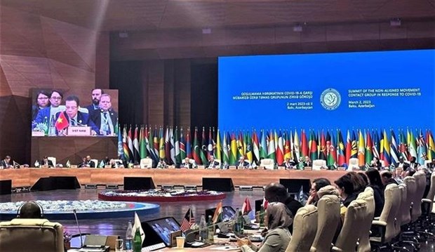 越南代表团出席有关应对COVID-19的不结盟运动联络小组首脑会议