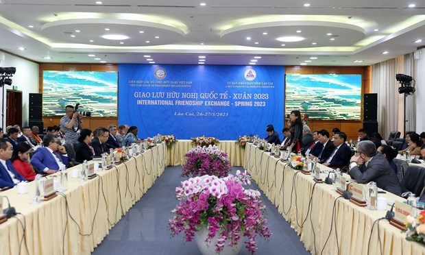 向国际友人推介越南国家和人民形象