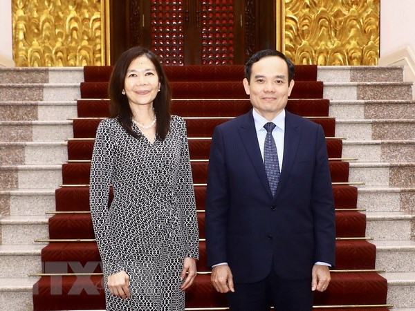 政府副总理陈流光会见联合国常驻越南协调员宝琳·塔梅西斯