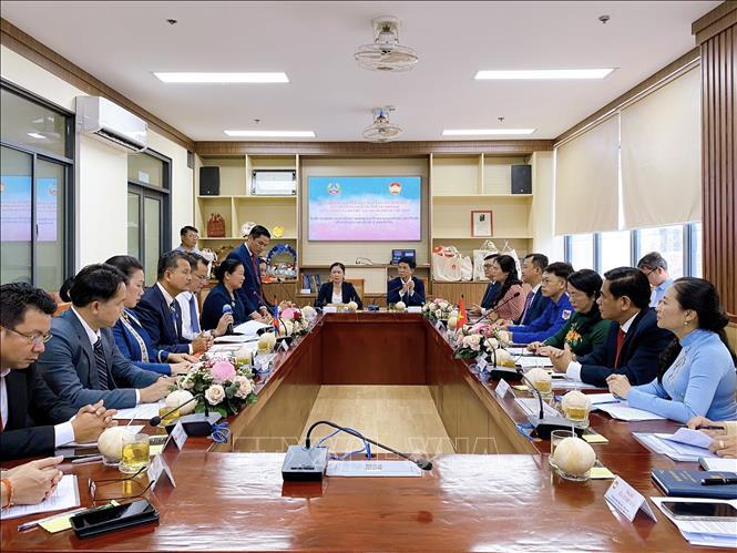 胡志明市祖国阵线与老挝各地建国阵线加强全面合作关系