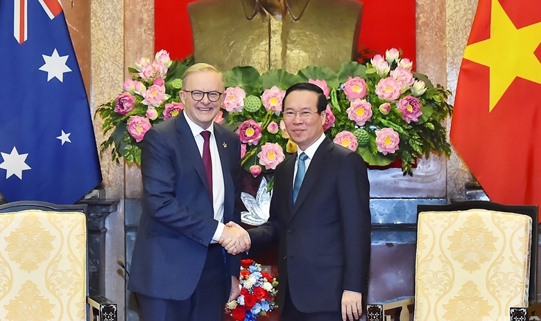 越南国家主席武文赏会见澳大利亚总理安东尼•阿尔巴尼斯