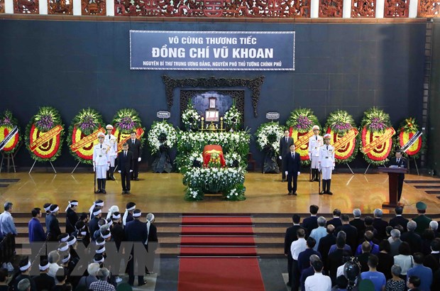 原越南政府副总理武宽的追悼会在河内隆重举行