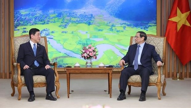越南政府总理范明正会见日本鹿儿岛县知事盐田康一