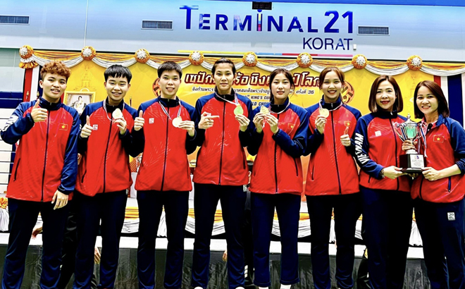 越南藤球队夺得2023年世界藤球锦标赛金牌