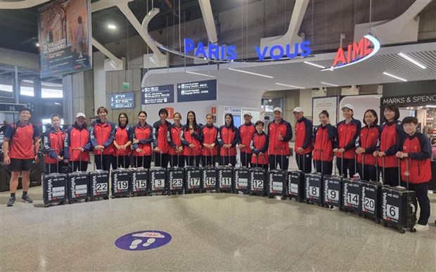 旅法越南人社群为越南女排首次走向世界助威