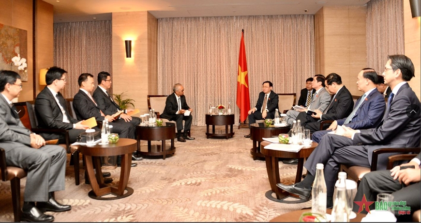 越南国会主席王廷惠会见印尼-越南友好协会主席