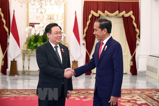越南国会主席王廷惠会见印尼总统佐科·维多多