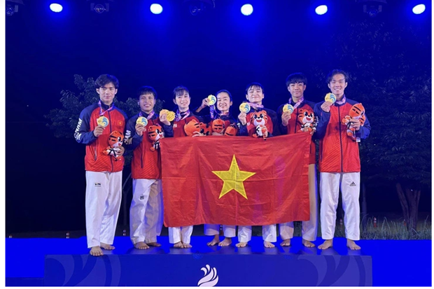 越南跆拳道队在首世界跆拳道表演团体锦标赛预选赛中夺金