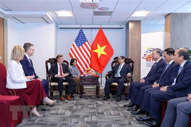 越南政府总理范明正会见美国国家安全顾问杰克•沙利文