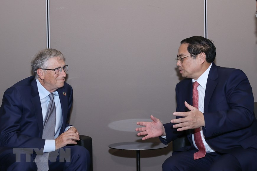 越南政府总理范明正会见美国领先经济集团领导