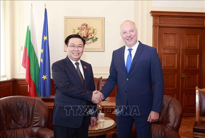 越南国会主席王廷惠与保加利亚议会议长罗森•热利亚兹科夫举行会谈