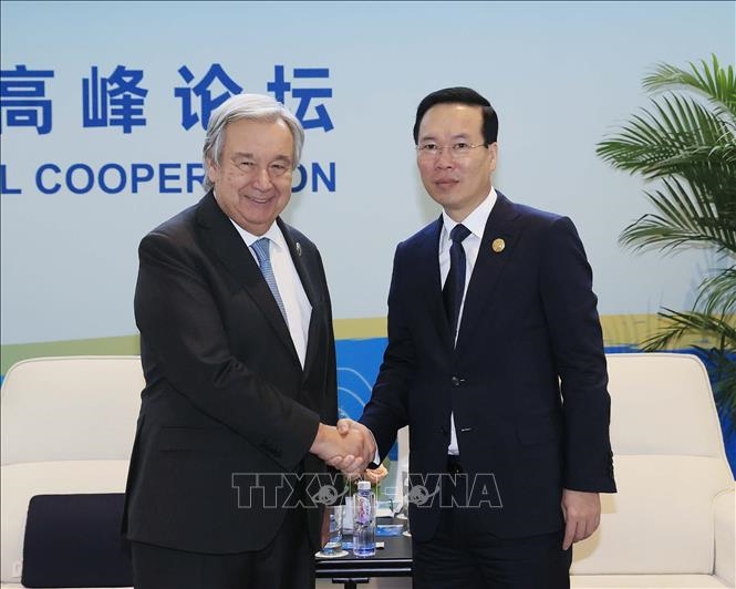越南国家主席武文赏会见联合国秘书长安东尼奥·古特雷斯