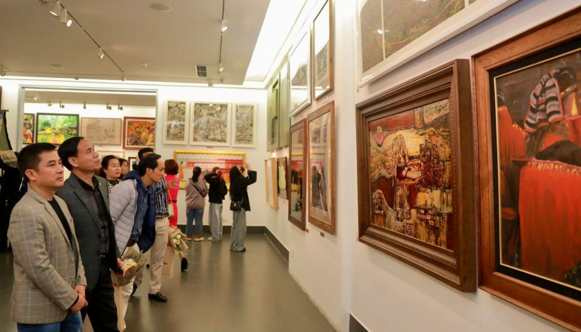 越南文化遗产绘画大赛100个最佳作品展开展