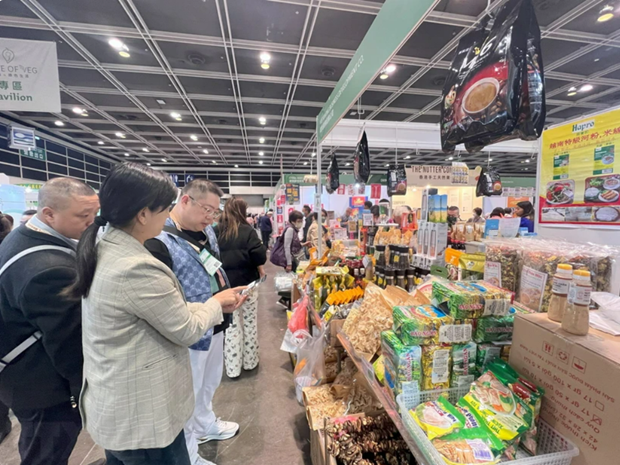 越南企业参加在中国香港举行的亚洲素食展