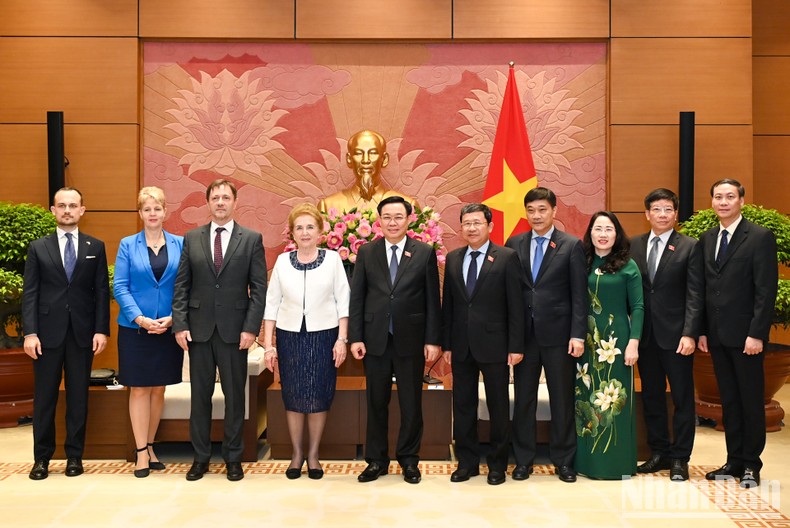 越南国会主席王廷惠会见匈牙利国会第一副主席玛特劳伊·玛尔道