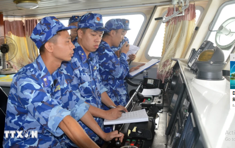 越中海警开展北部湾海域联合巡逻