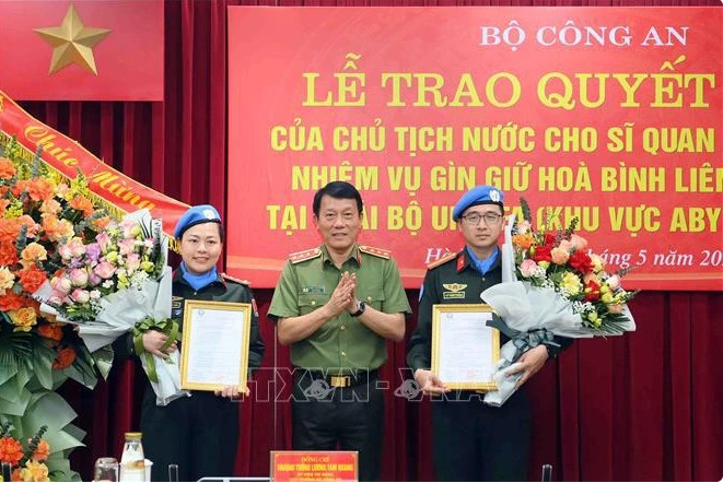 越南公安部继续派员赴联合国维和特派团执勤
