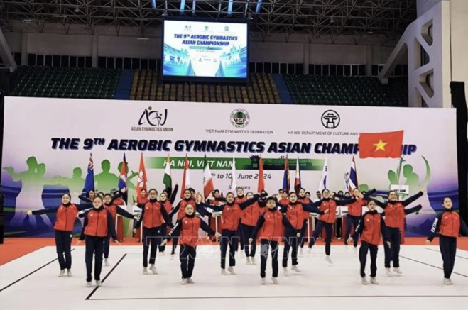 第九届亚洲健美操锦标赛在河内开幕