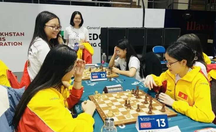 越南队在2024年亚洲青少年国际象棋锦标赛位居第三