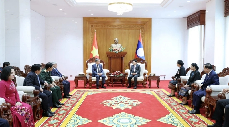 越南国家主席苏林会见老挝国会主席赛宋蓬·丰威汉