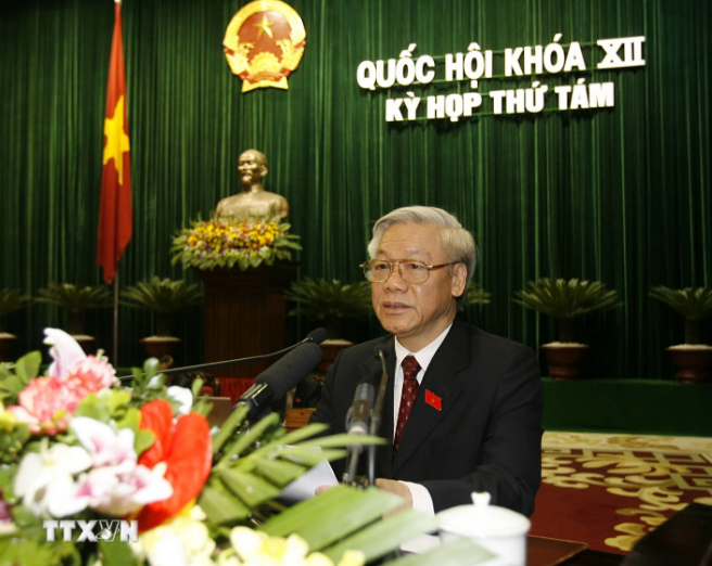 阮富仲总书记在指导和建设一个真正强大的国会方面做出巨大贡献