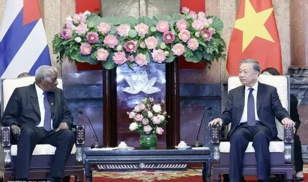 越南领导人会见赴越南出席已故阮富仲总书记国葬的外宾