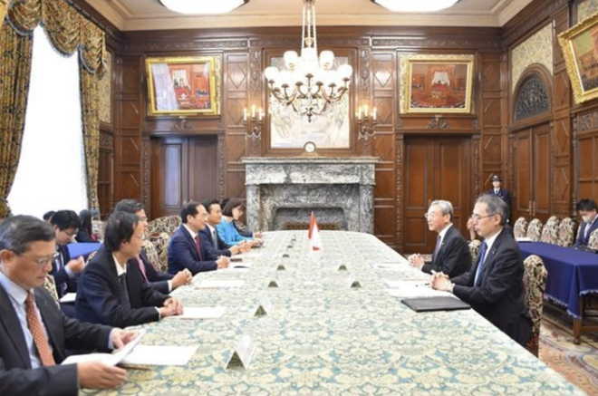 越南外交部长裴青山会见日本参议院副议长
