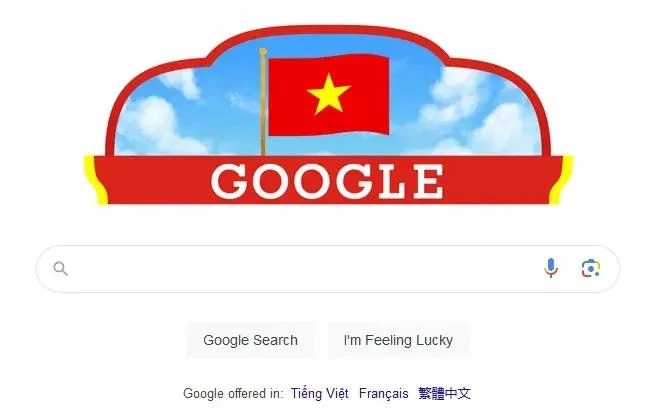谷歌改变界面 庆祝越南国庆节