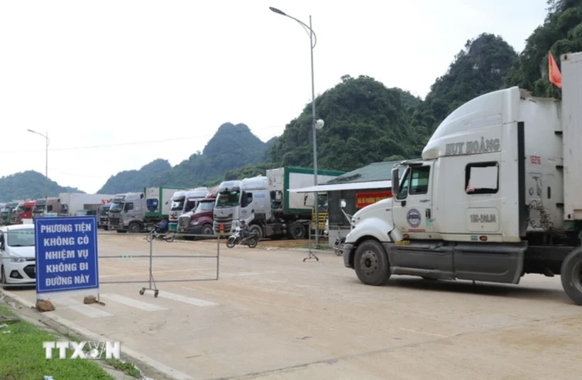 越南9 2国庆假期：超过4300辆运载进出口货物的车辆通关谅山口岸