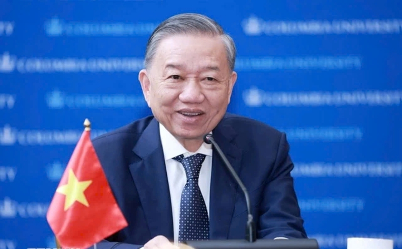 越共中央总书记、国家主席苏林会见哥伦比亚大学专家学者