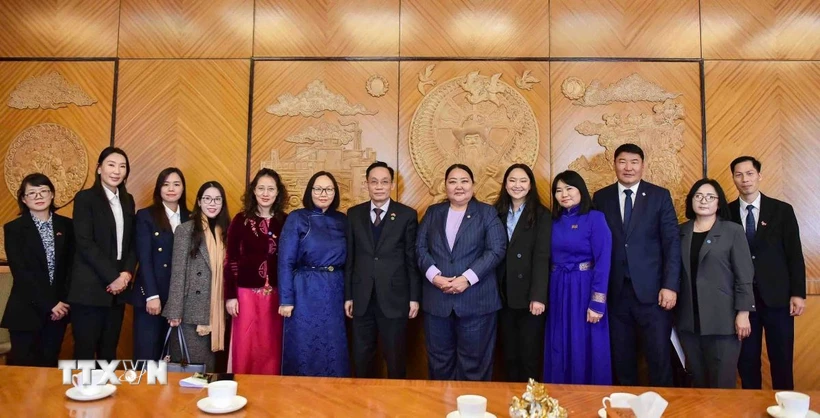 越南重视并希望继续加强与蒙古国及蒙古政党的关系