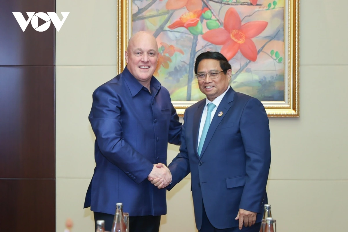 政府总理范明正会见新西兰总理卢克森