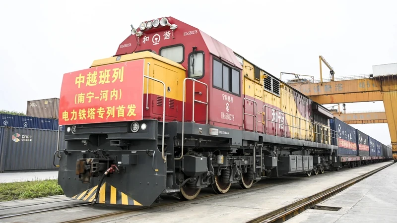 中越联运班列的发运货物突破1000万个标箱 创历史新高