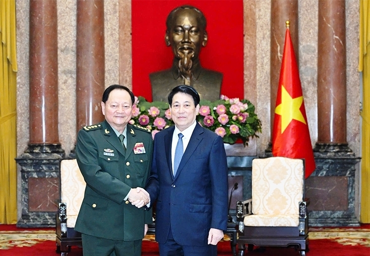 越南国家主席梁强会见中共中央军委副主席张又侠