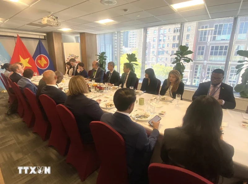 越南代表与《联合国海洋法公约》之朋友小组创始国代表会面