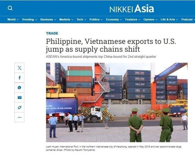 越南对美国市场的出口额猛增