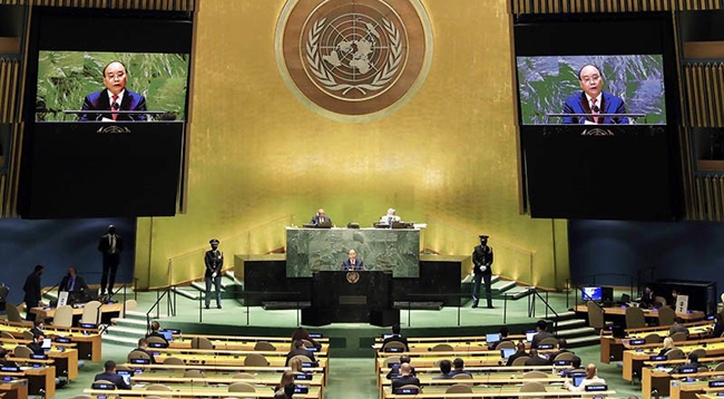 Речь президента Вьетнама Нгуен Суан Фука на общих прениях высокого уровня 76-й сессии ГА ООН