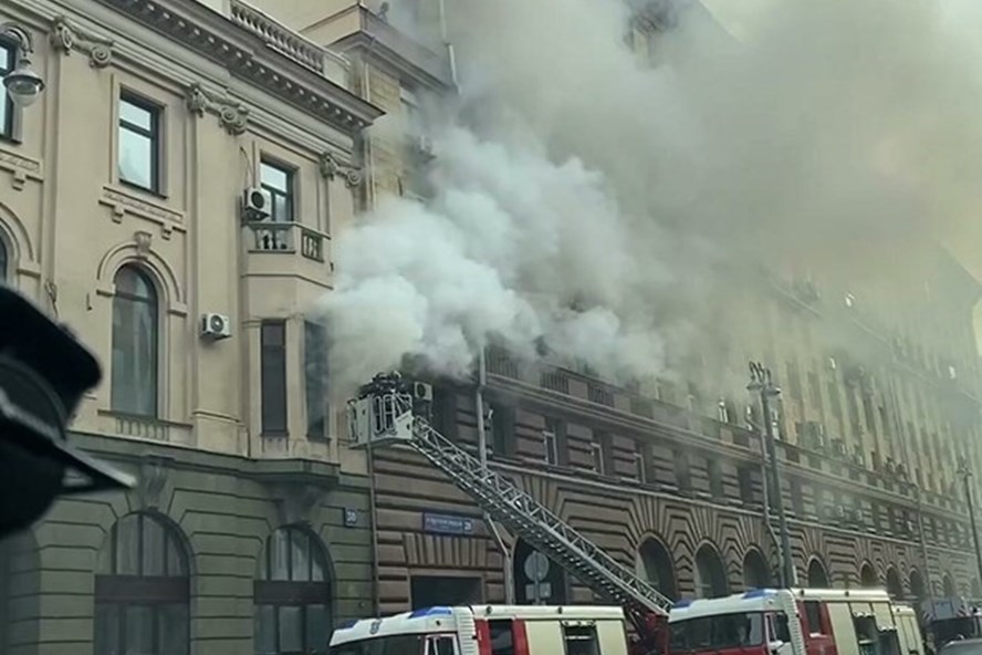 Пожар в здании, где находится офис торгового представителя Вьетнама в России