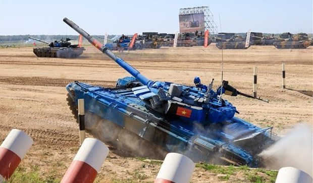 Армейские игры-2022 вьетнамские танкисты впечатляюще выступили в полуфинале танкового биатлона